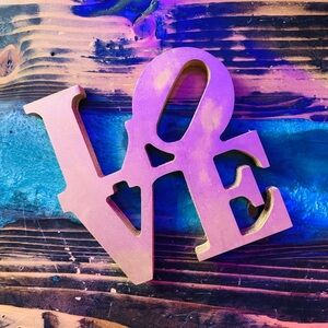 Philly Love Park GOLD • Wood City Decor • Philadelphia Art